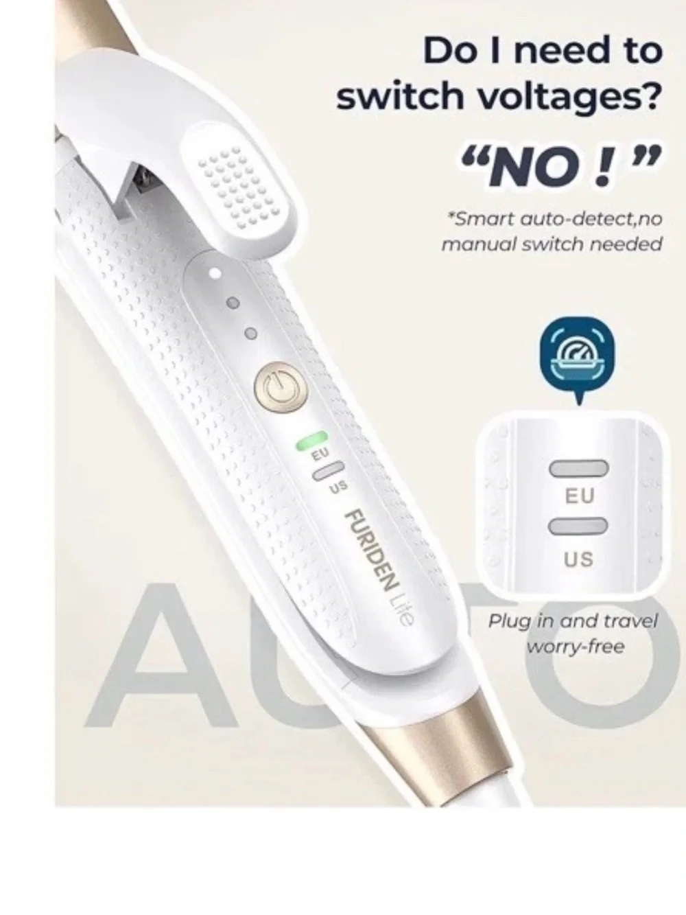 Furiden Lite dual voltage 2 in 1 curling iron and flat iron travel styler new